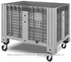 Перфорированный цельнолитой контейнер iBox на колесах Россия 11.602.91.РЕ.C13